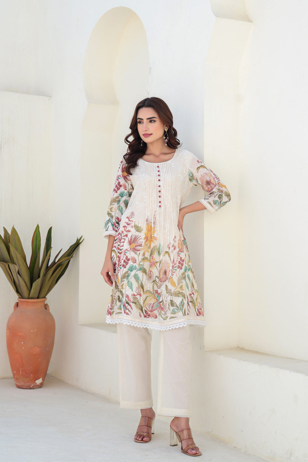 Ethereal Bloom Cotton Printed Co-ord