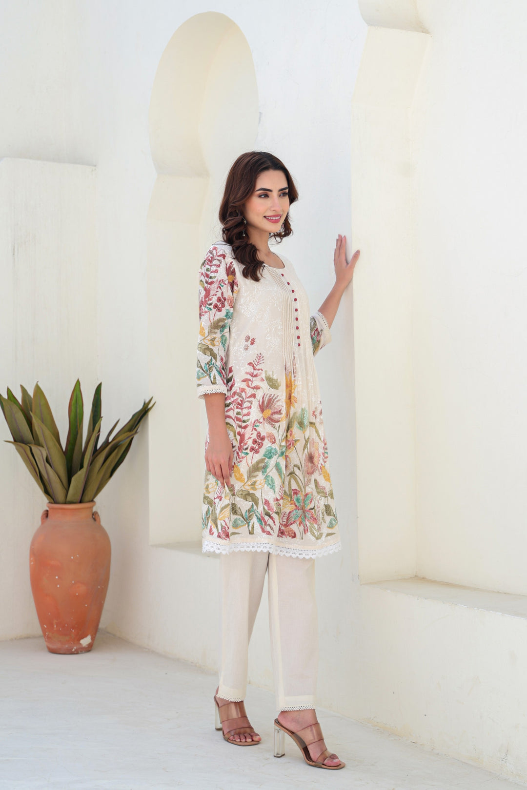 Ethereal Bloom Cotton Printed Co-ord