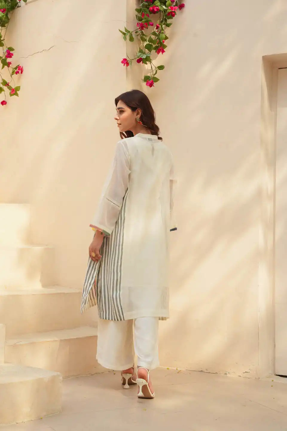 Timeless Floral Elegance Cotton Embroidered Co-Ord निवारा (NIVARA)