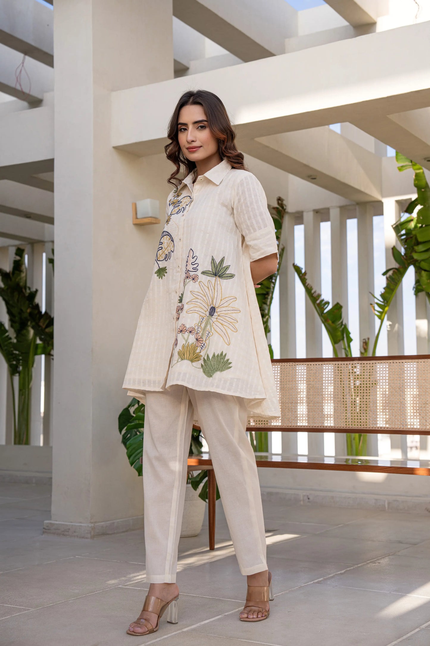 Botanic Muse Breezeluxe Cotton Embroidered Co-Ord Set