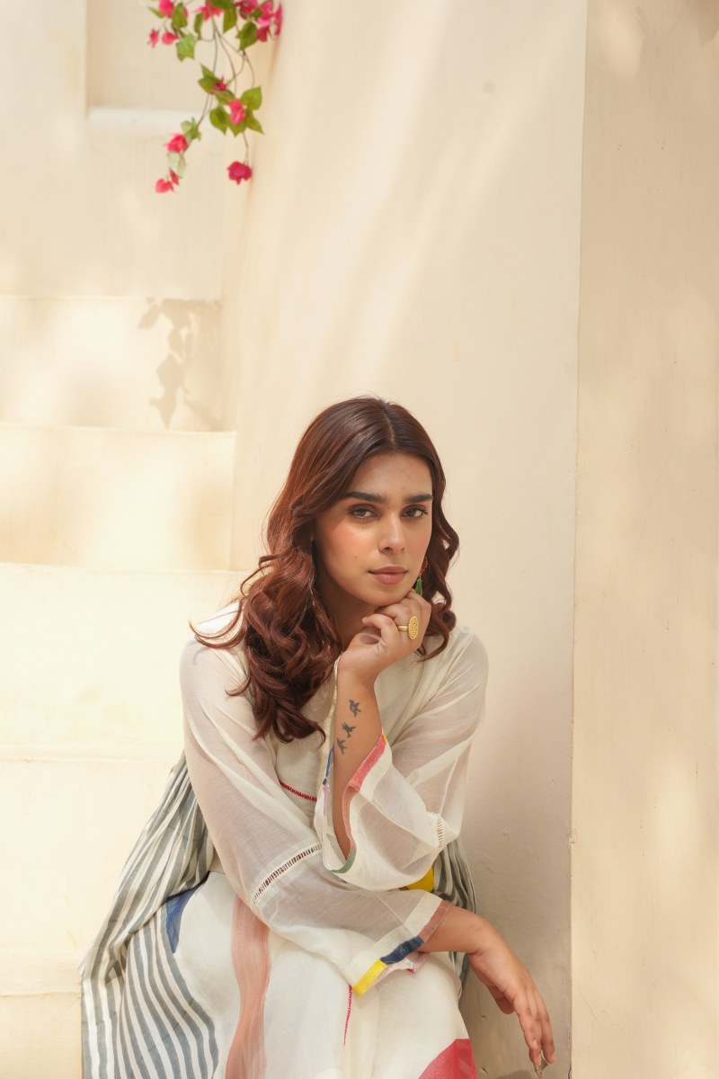 Timeless Floral Elegance Cotton Embroidered Co-Ord निवारा (NIVARA)