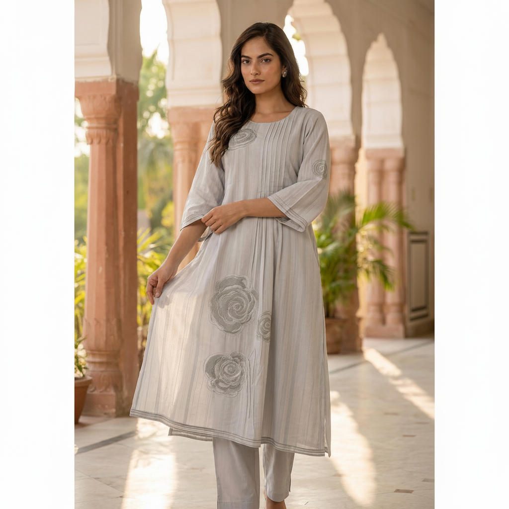 Moonlight Garden Printed Co-Ord Ensemble