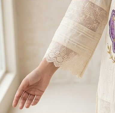 Ivory Lilac Butterfly Co-ord Set