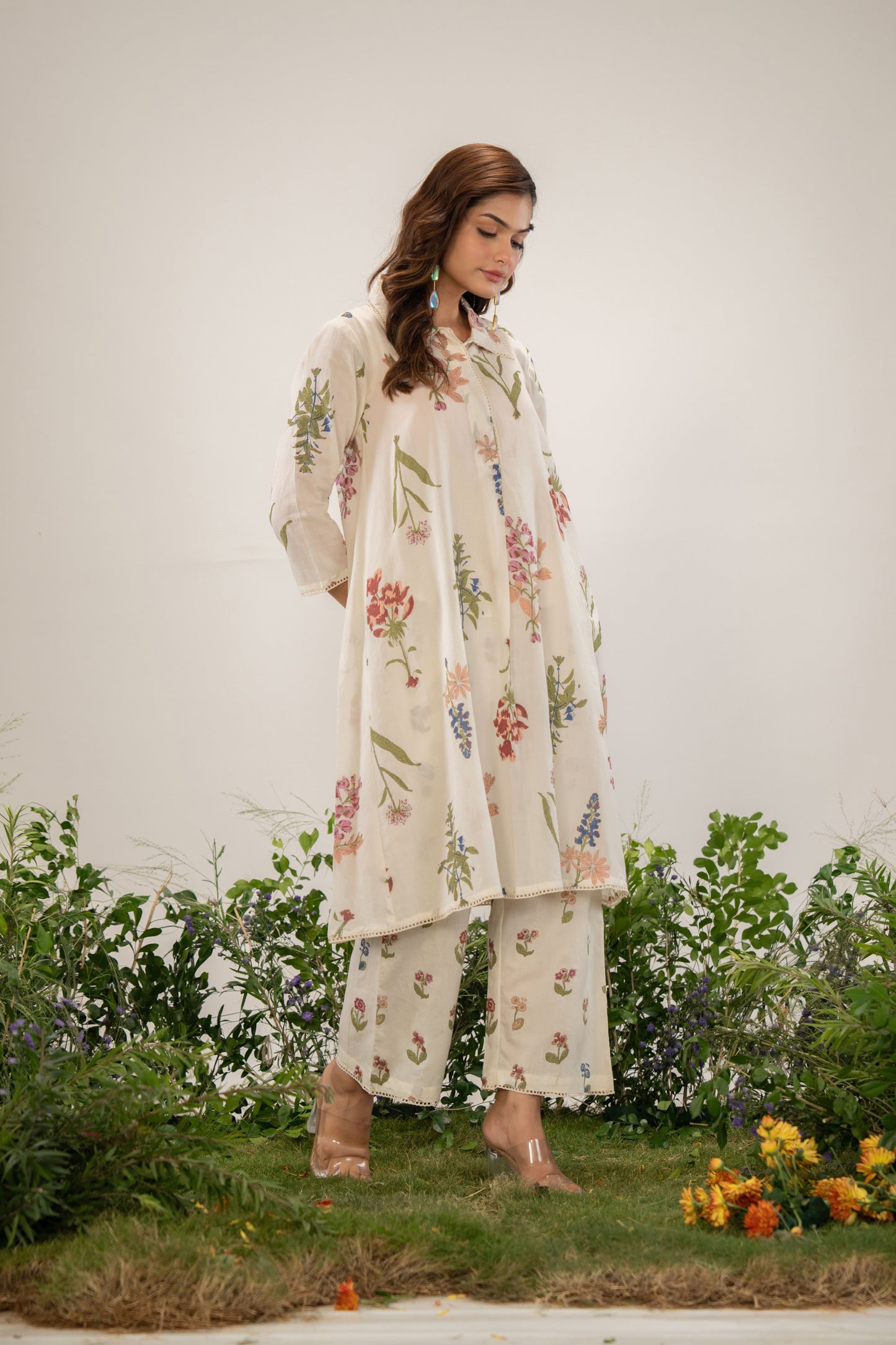 Ivory Bloomfield Printed Cotton Co-Ord Set