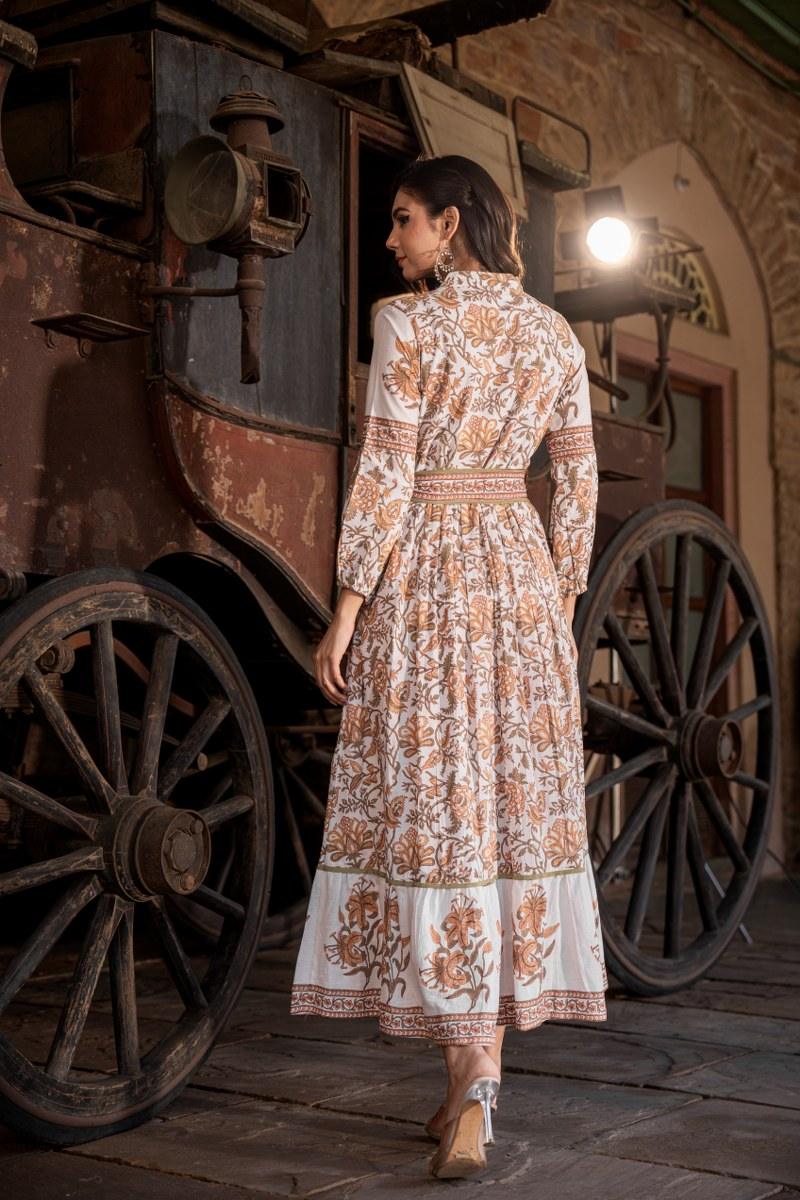 Elegance of Yesteryear: A Vintage Tapestry Gown निवारा (NIVARA)