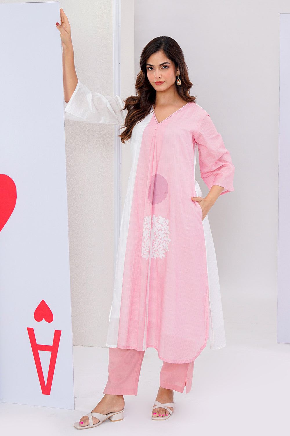 Blush Harmony Printed Co-Ord Ensemble