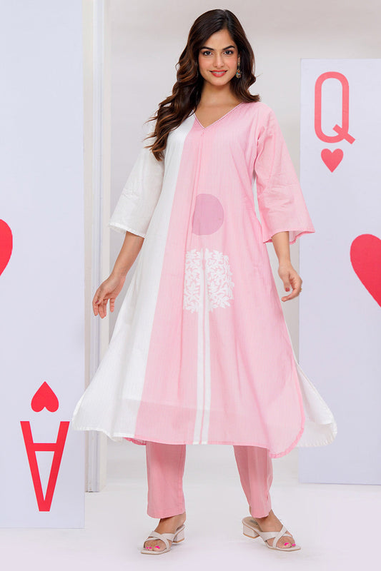 Blush Harmony Printed Co-Ord Ensemble