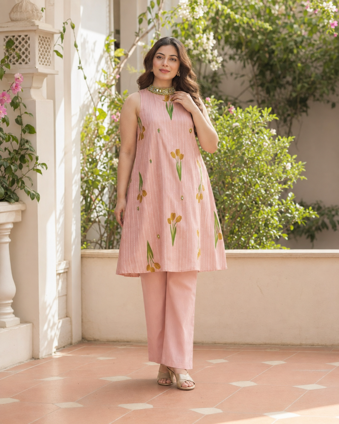 Blush Tulip Cotton Co-Ord Set