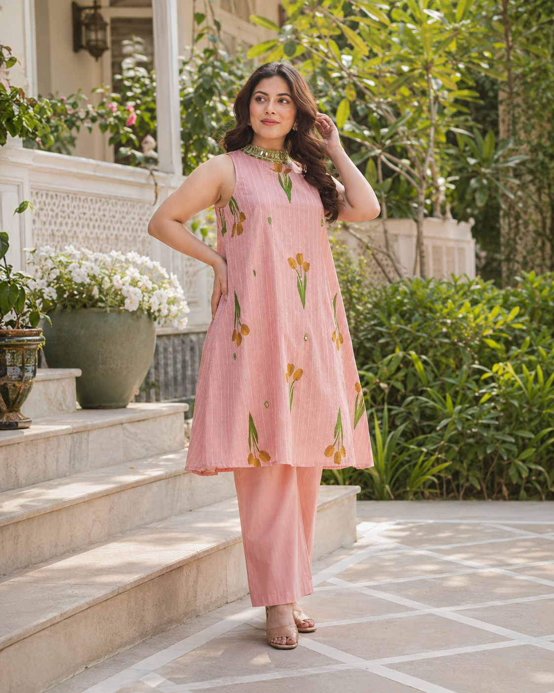 Blush Tulip Cotton Co-Ord Set