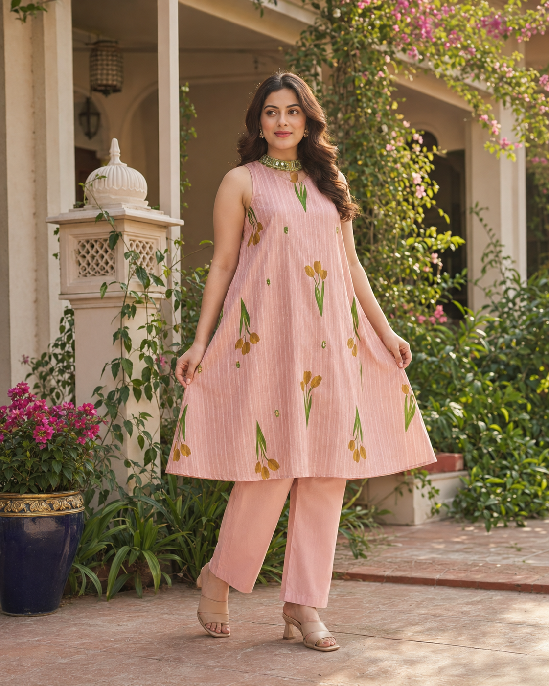 Blush Tulip Cotton Co-Ord Set
