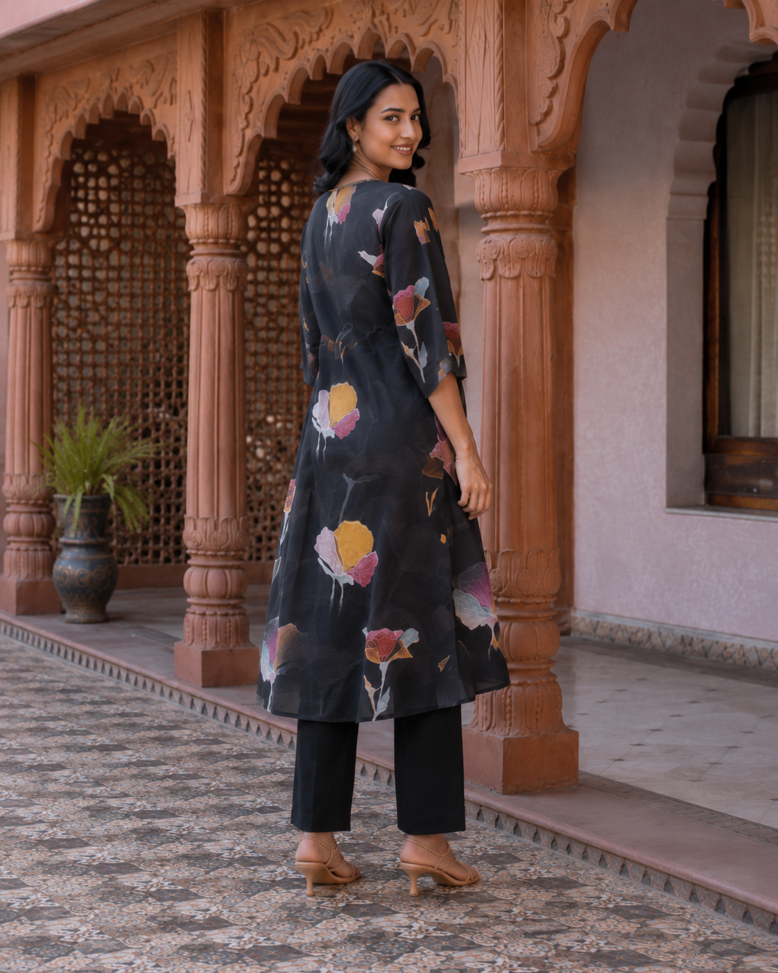 Midnight Bloom Cotton Co-Ord Set
