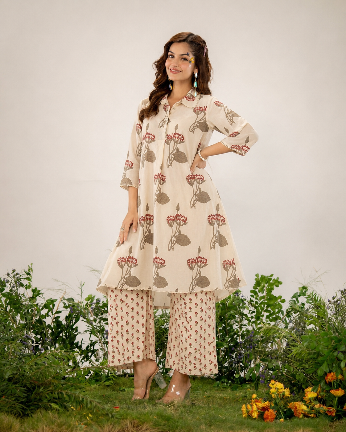 Meadow Muse Ivory Cotton Co-Ord Set