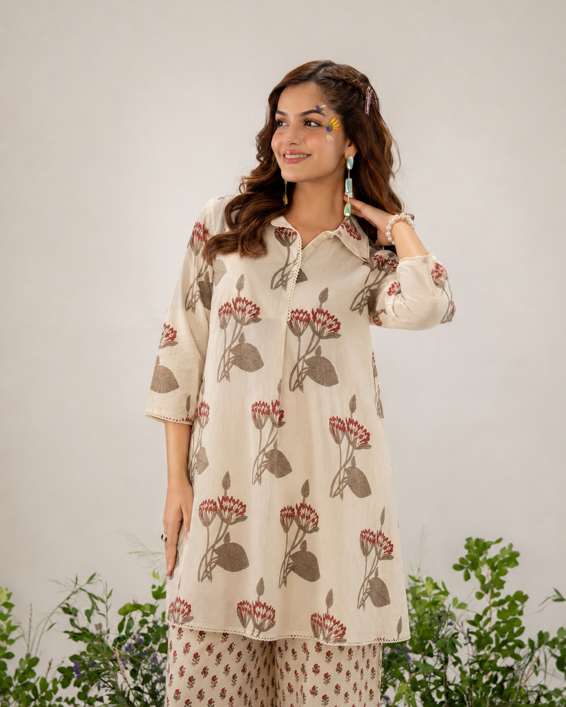 Meadow Muse Ivory Cotton Co-Ord Set