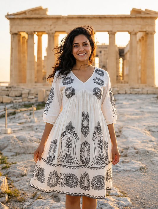 Olympia Grace Cotton Midi Dress