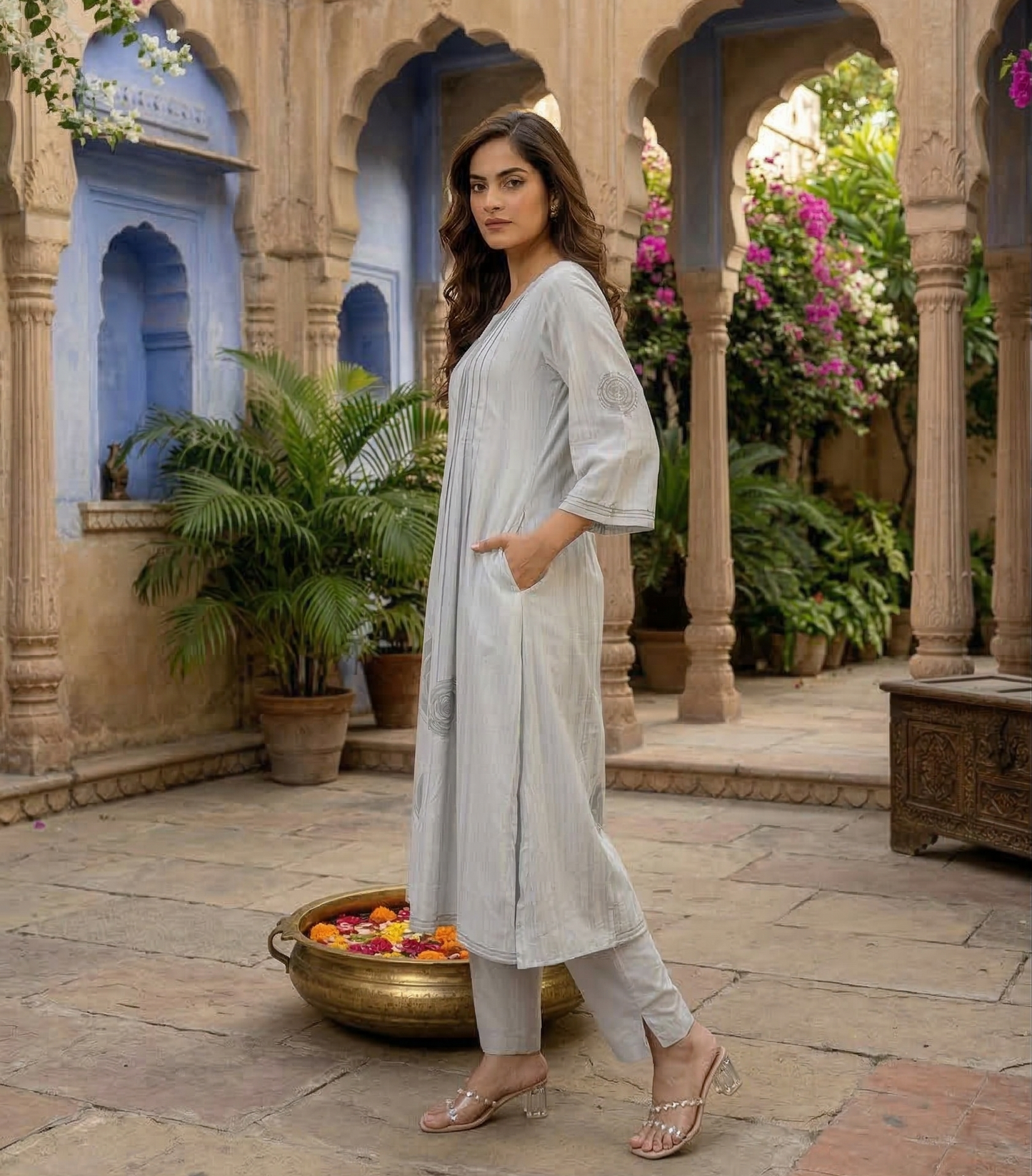 Moonlight Garden Printed Co-Ord Ensemble