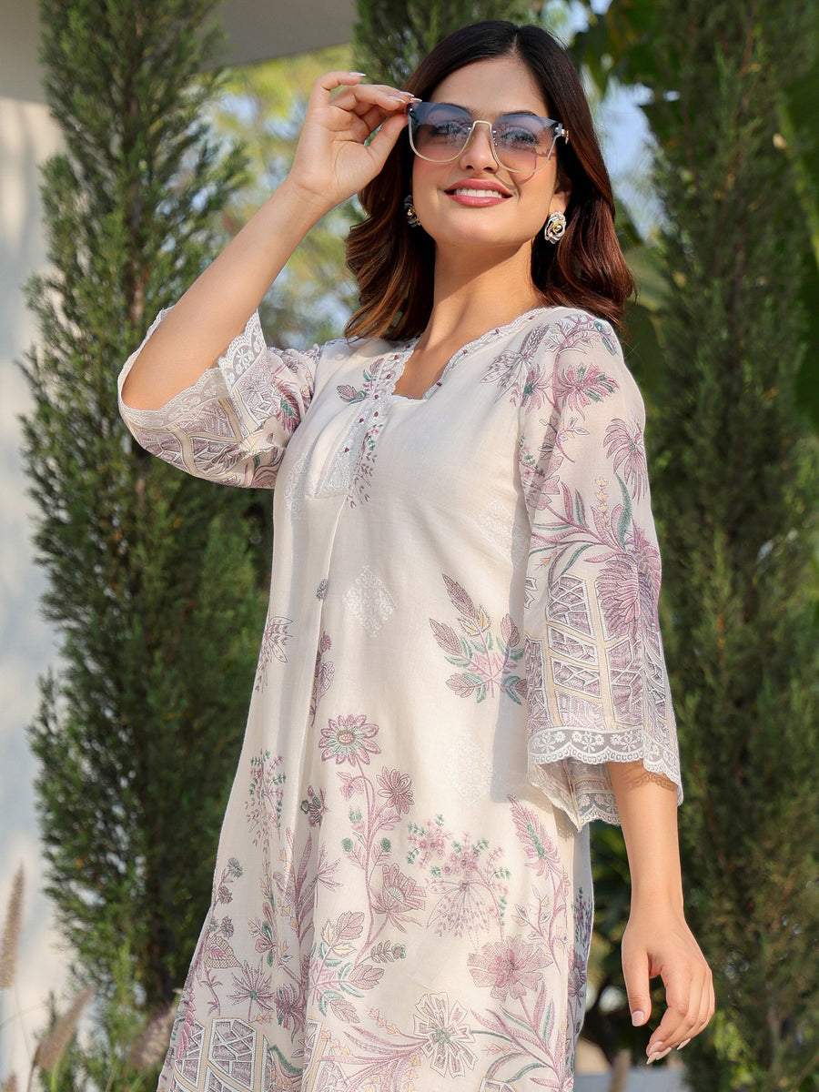Blush Garden Printed Co-Ord Ensemble