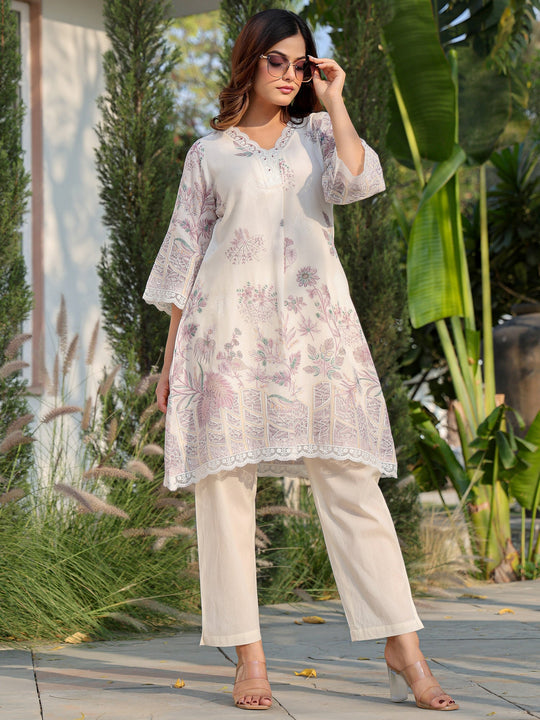 Blush Garden Printed Co-Ord Ensemble