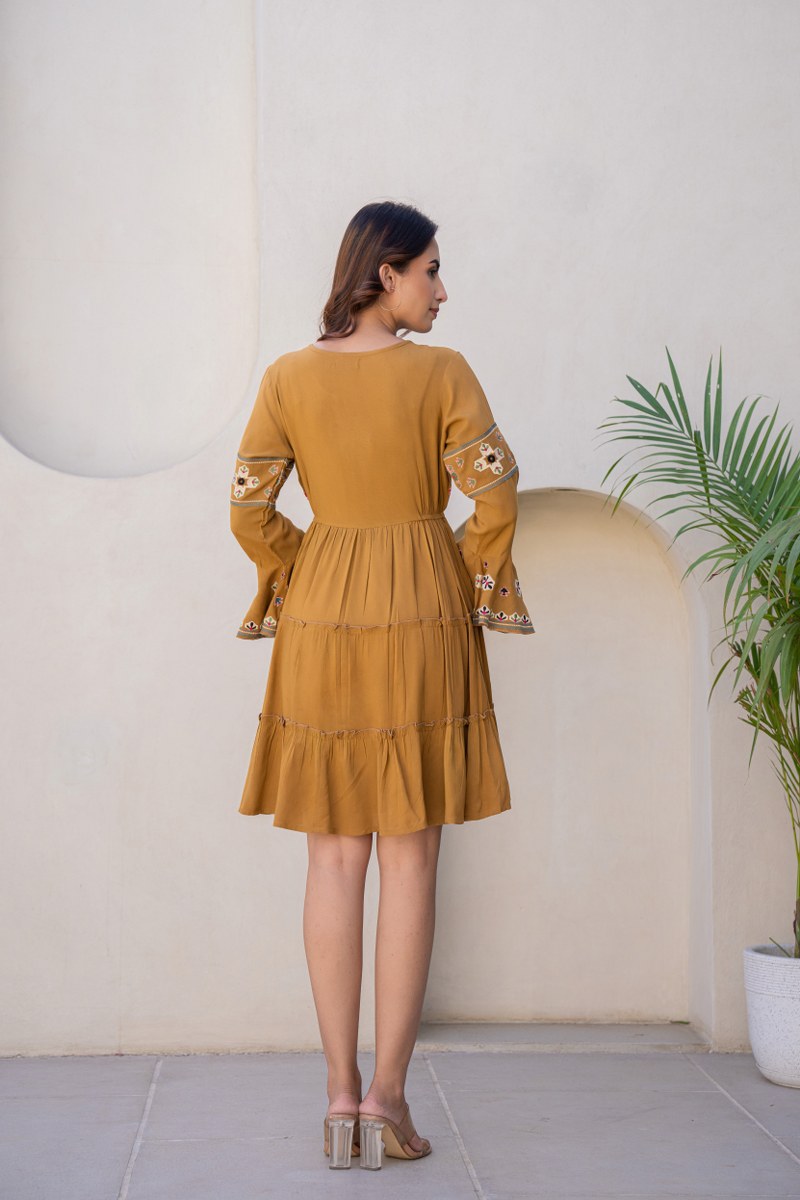 Amber Grace Embroidered Tunic Dress