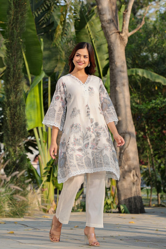 Blush Garden Printed Co-Ord Ensemble
