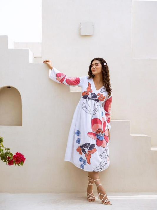 Sri Lanka Long Top Model Dress Women's Linen Sleeves Sri Lankan Traditional Handmade New Blue Color Sri Lanka Long Top Model Dress Women's Linen Sleeves Sri Lankan Traditional Handmade New Blue Color